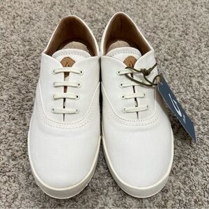 NEW OluKai Kohu Women’s Canvas Sneakers Off White Size 8.5
